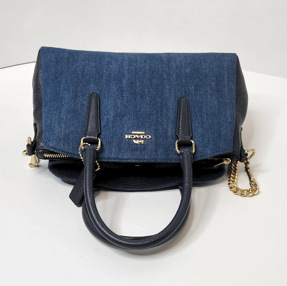 Coach Blue and Black Crossbody Bag - Picture 5 of 15